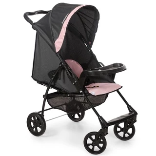 Carrinho de Bebe Romano Preto Rosa (0 a 15kg) - Galzerano