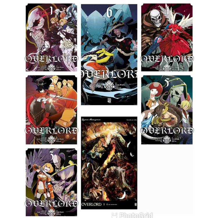 Mangá Overlord vol.1 ao vol.6 e light novel ( Novo - Lacrado)