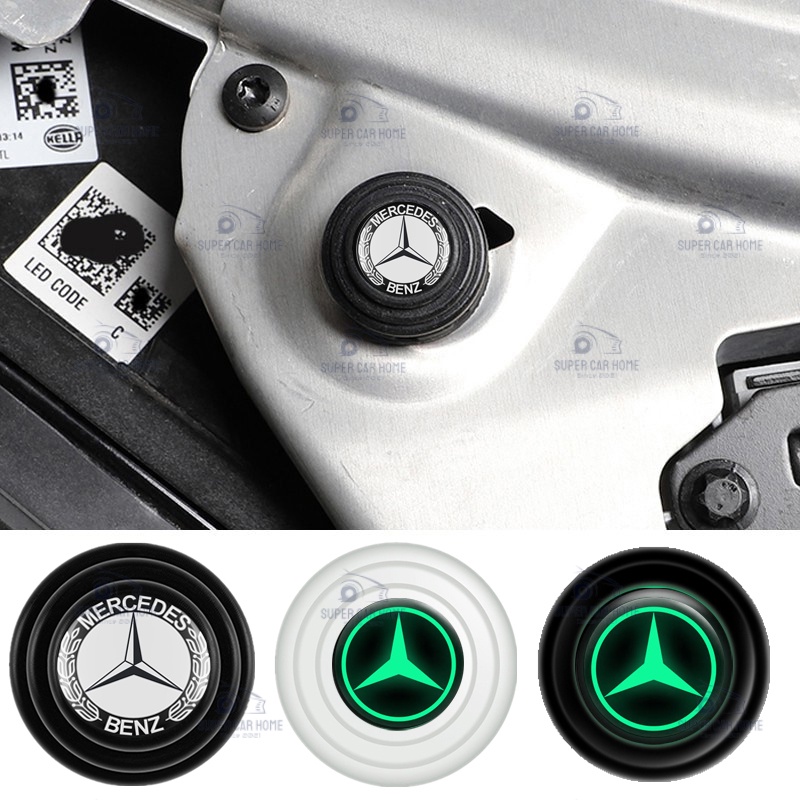 1pc Mercedes Benz Porta De Carro Luminosa Amortecedora De Choque Mudo