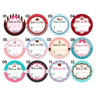 2.000 Etiquetas Adesivas Personalizadas para Pães, Bolos e Doces 4x4cm