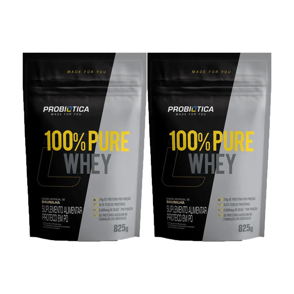 Kit 2 100% Pure Whey 900g Refil – Probiotica – Promoção – Atacado Promoção