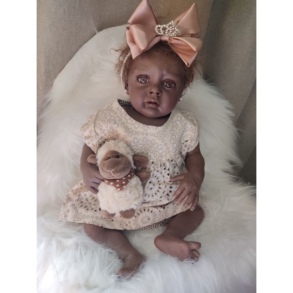 Bebê Boneca Reborn Original 100% Silicone Dormir + Coelha - R$ 549,99