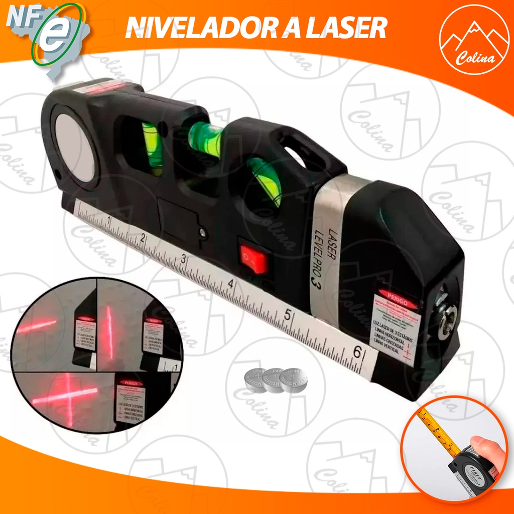 Nivelador A Laser Nível Trena Profissional Level Pro3 Estágios ...
