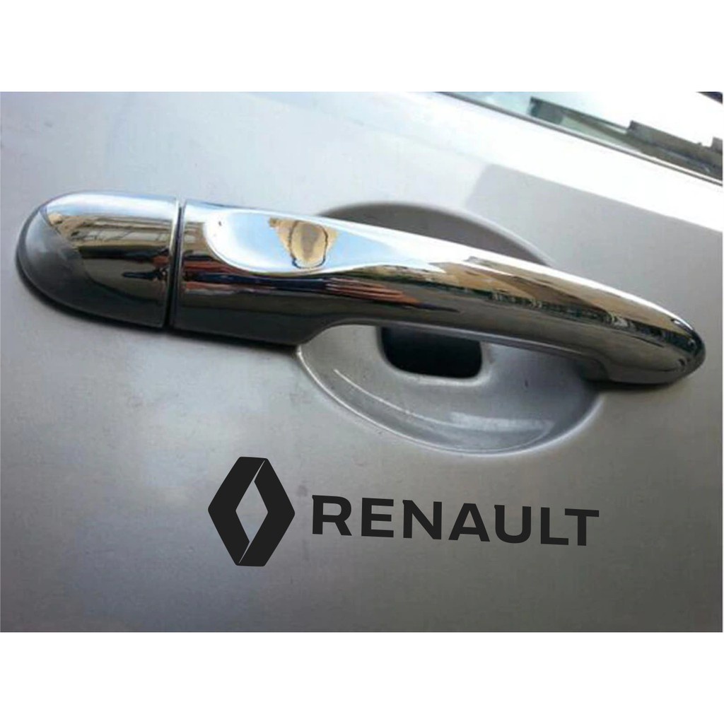 4 peças logo renault adesivo de recorte megane scenic fluence clio sandero  logan laguna kwid