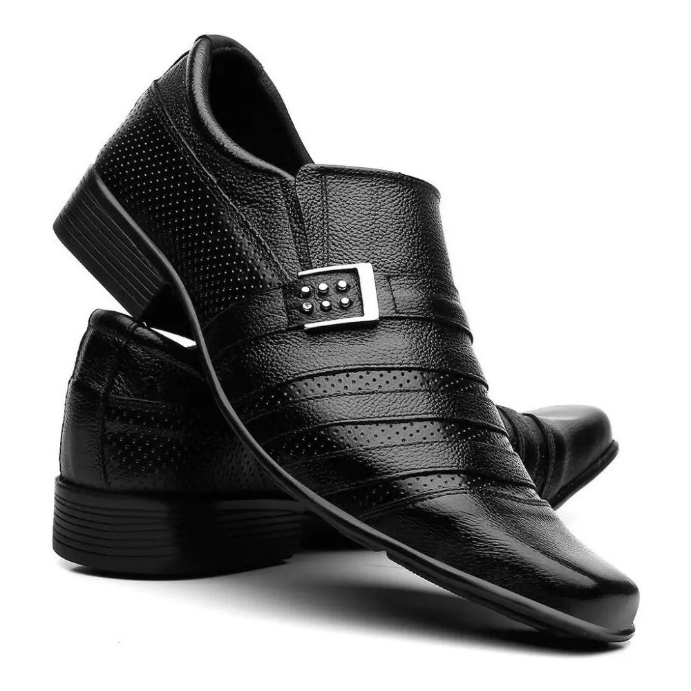 Sapato Social Masculino Em Couro Legítimo Barato Promoção Leve Macio Confortável Original
