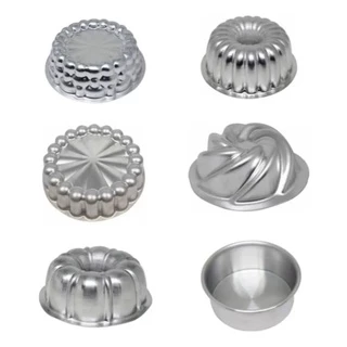Kit 6 Peças Mini Forma Bolo Pudim Torta Suíça Decorada C12