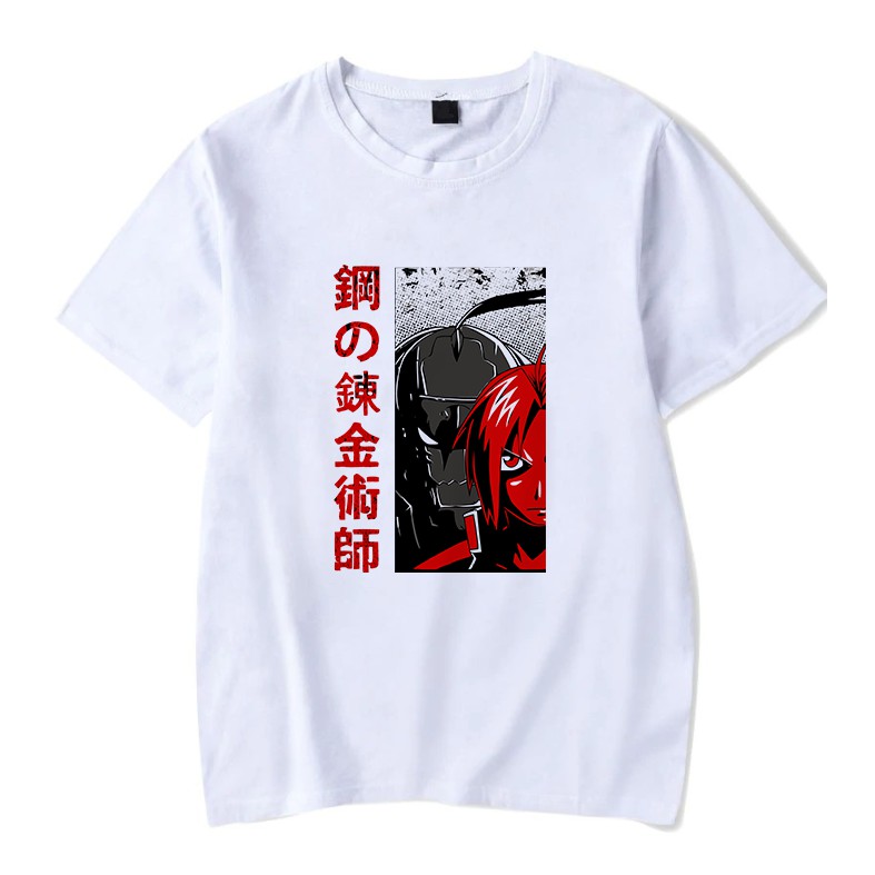 Fullmetal Alchemist Brotherhood Anime T Shirt 100% Algodão