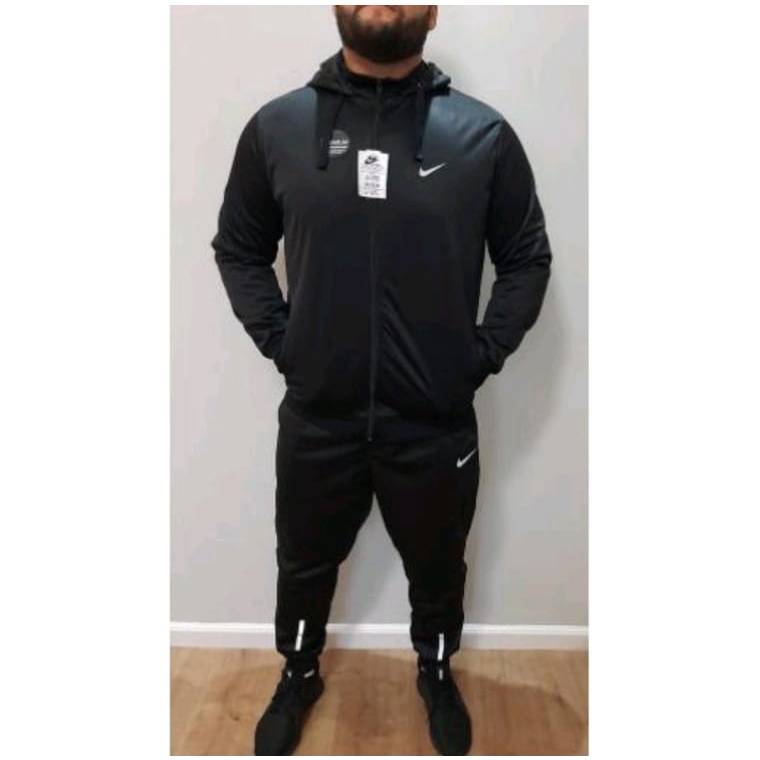 Conjunto Masculino Refletivo Jaqueta Blusa + Calça Jogger Com Bolso  Esportiva