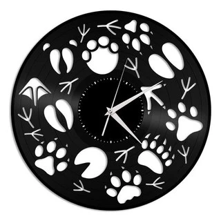 Animais - Relógio Disco De Vinil Decoração