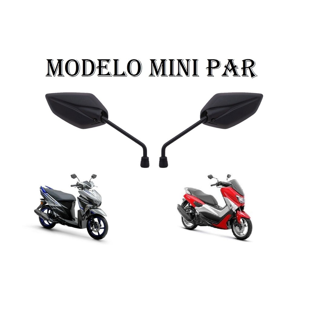 Par Mini Retrovisor Espelho Fazer 150 / 250 / Lander 250 / Neo 115 / Neo 125 / Nmax 160 - No Modelo Original