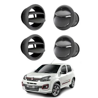 Kit Difusor Grade Telinha Saída de Ar Grafite Uno Way Evo Sporting Vivace 2010 11 12 13 14 15 16 17 18 19 Nova Fiorino