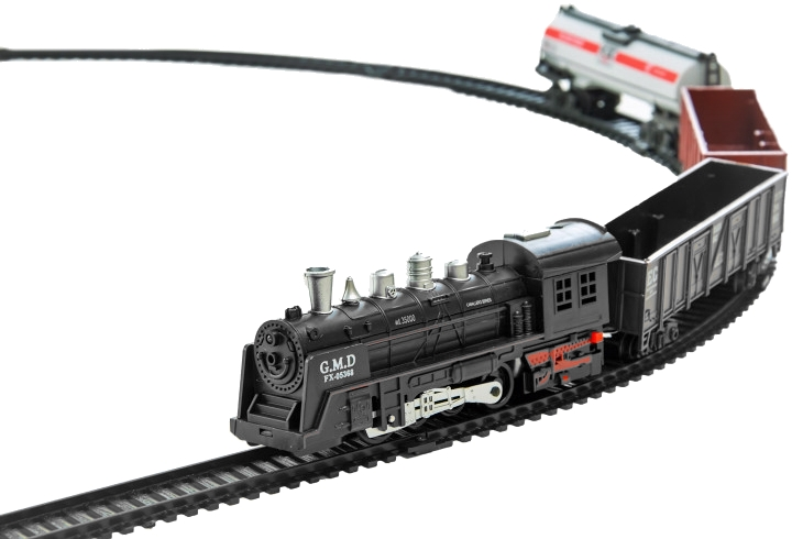 XUELLI Motor elétrico de brinquedo de trem ferroviário e trilha, locomotiva  a vapor, modelo de fundição, jogo, menino, brinquedo, crianças, presente  (tamanho : 19035E)