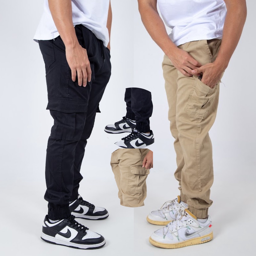 Calça Cargo Bolso Jogger Unissex Qualidade Sarja - Promoção