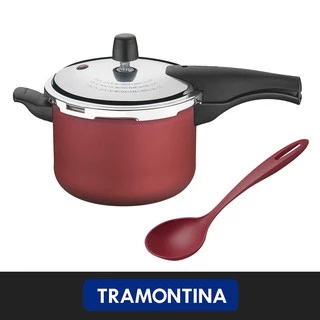 Panela De Pressão Vancouver 20cm 4,5L Vermelha Tramontina + Concha Vermelha