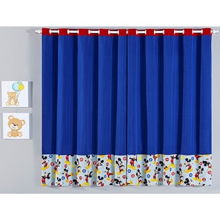 Cortina Para Quarto Infantil Personagem Mickey 2.00m X 1.70m