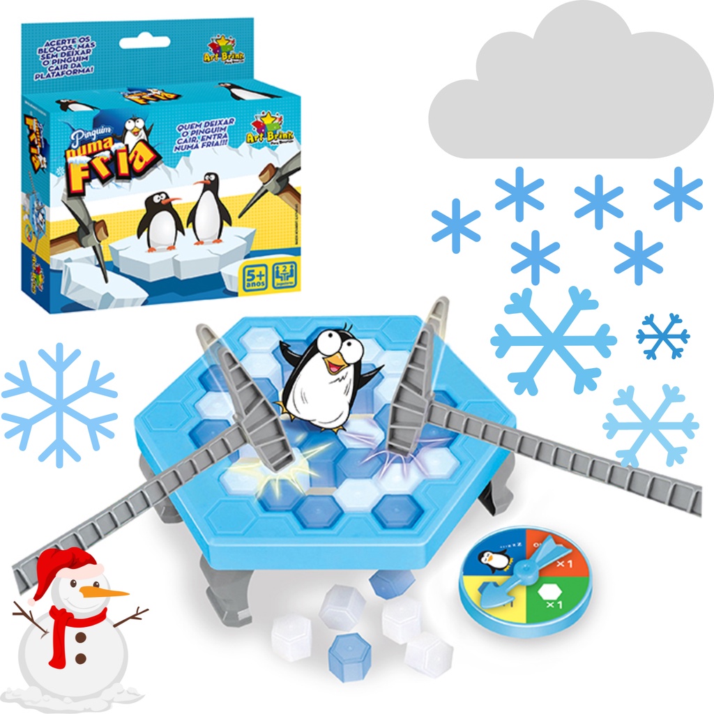 Brinquedo Jogo Mesa Pinguim Equilibrista Empilhando Gelo - Click