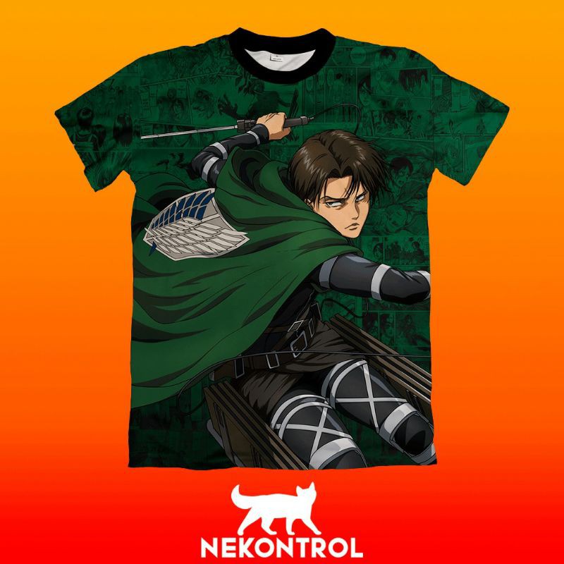 Camiseta Ataque aos Titãs Anime, Levi Ackerman