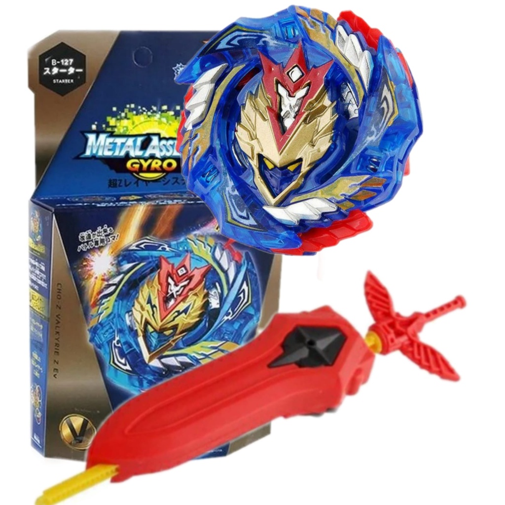 B-187 Salvador Valkyrie.sh-7 Com Beyblade Lançador Lr Azul