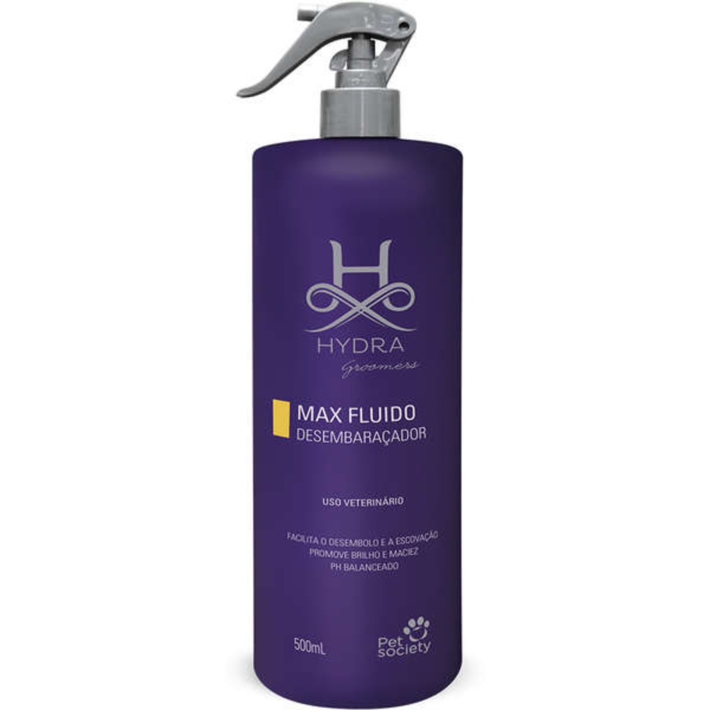 Fluido Desembaraçador Hydra Max 500ml Pet Society Cães Gatos
