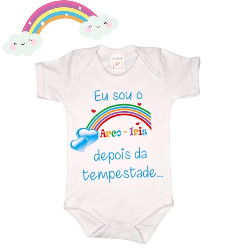 Body de Bebe Tem tico Bebe Arco Iris Shopee Brasil