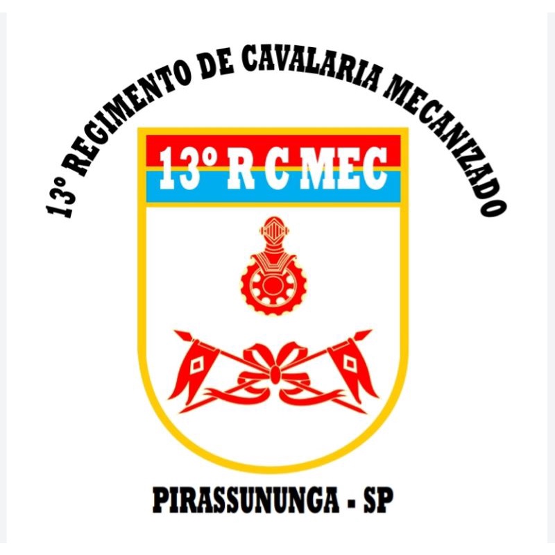 Adesivo Personalizado 13º Regimento de Cavalaria Mecanizado