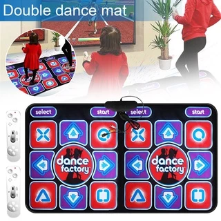 Tapete De Dança Duplo Sem Fio Antiderrapante Com 2 Controle Remoto Multifuncional Para Pc Tv