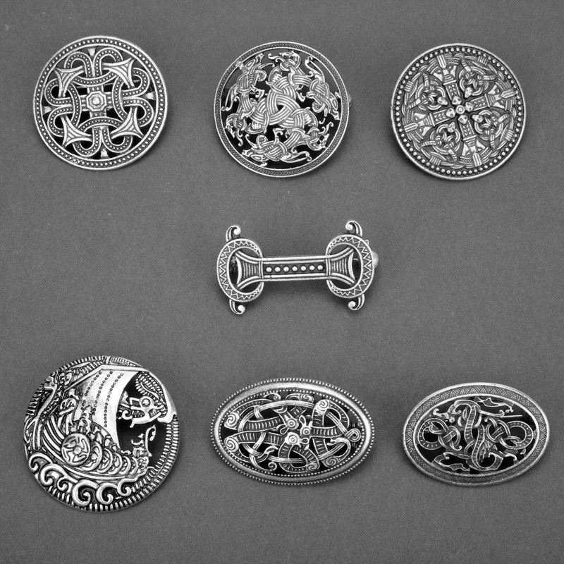 Vestido Broche N Rdico Viking Vintage Com Broche Celta