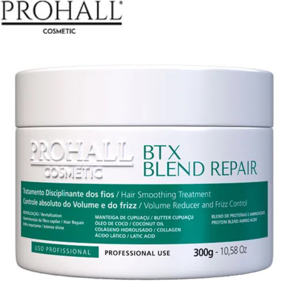 Botox Capilar Prohall Orgânico Blend Repair Sem Formol 300g Shopee Brasil