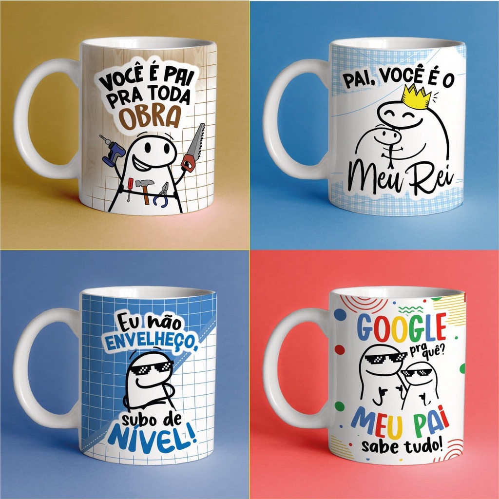 Caneca Frases que Pai Fala Bento Flork Feliz Dia Dos Pais