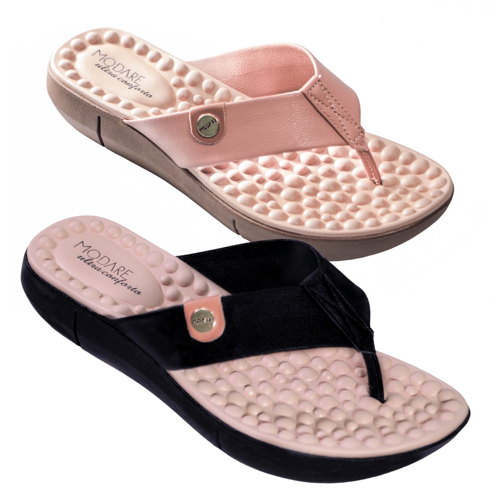 Chinelo Ortopédico Feminino Confortável Modare Esporão e Fascite Sola Massageadora Original