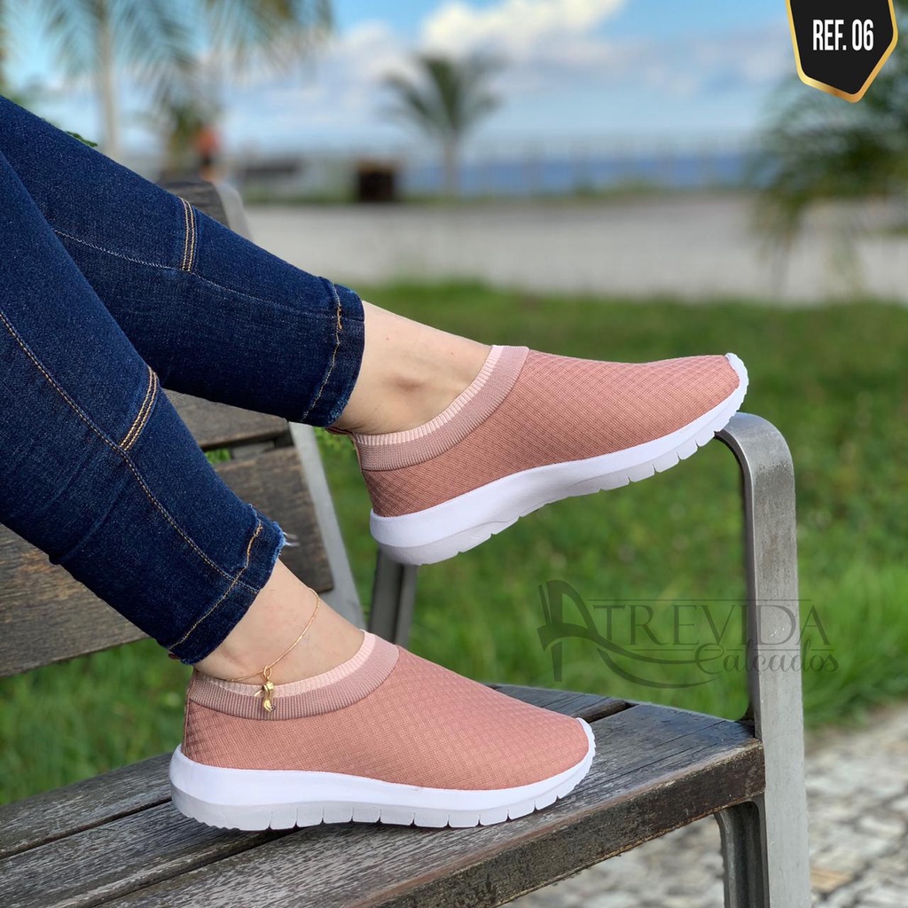Tenis Meia Feminino Super Leve Academia Dia a Dia Shopee Brasil