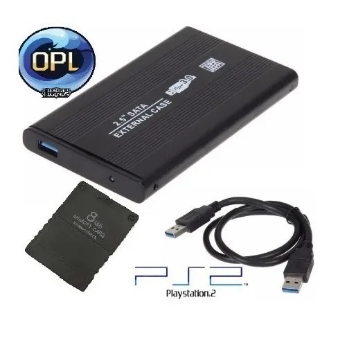 Hd Externo para PS2 500gb 2900 Jogos + Memory Card Opl Frete Grátis Lista de jogos na descrição