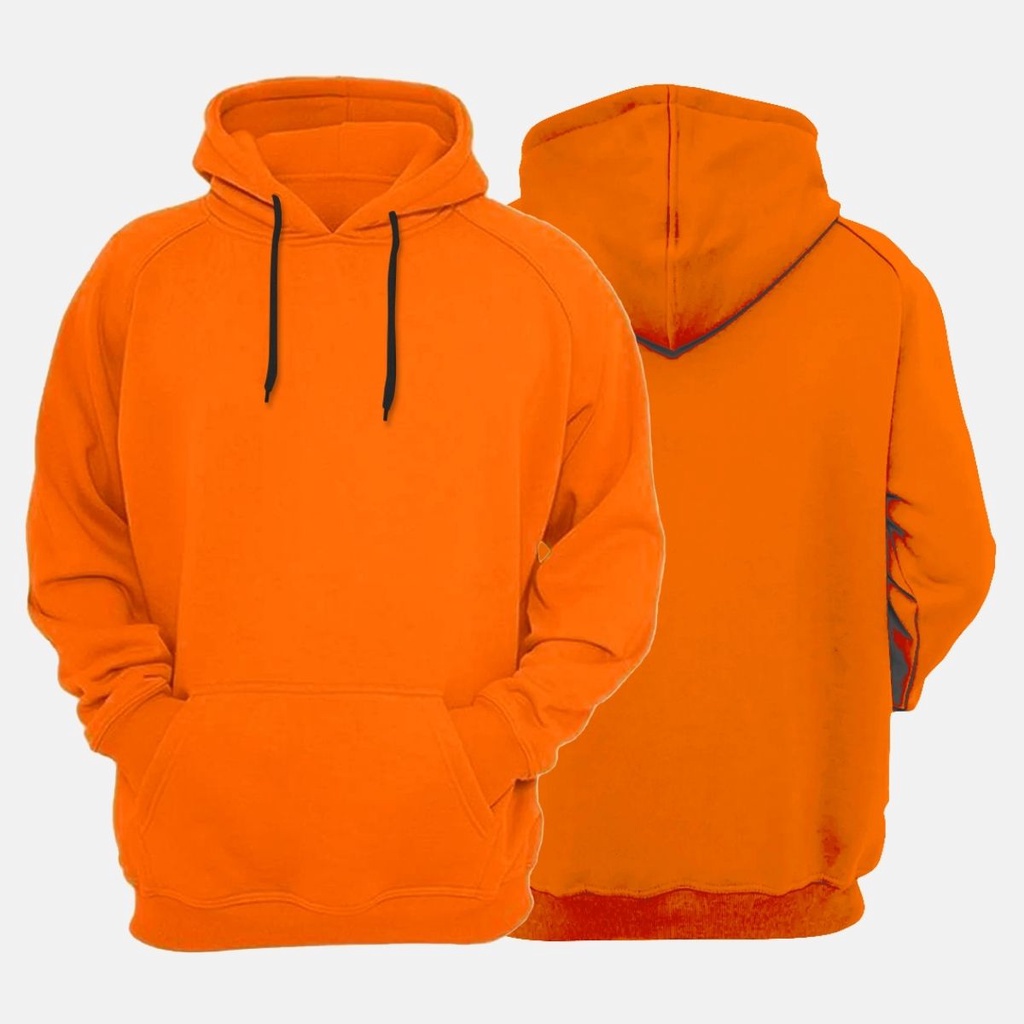 Moletom Unissex Moleton Canguru Blusas de Frio Casaco Fechado Liso Sem ...