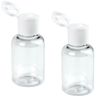 100 Mini Frascos Pet 30ml Tampa Flip Top Álcool Gel Shampoo em Oferta na Shopee