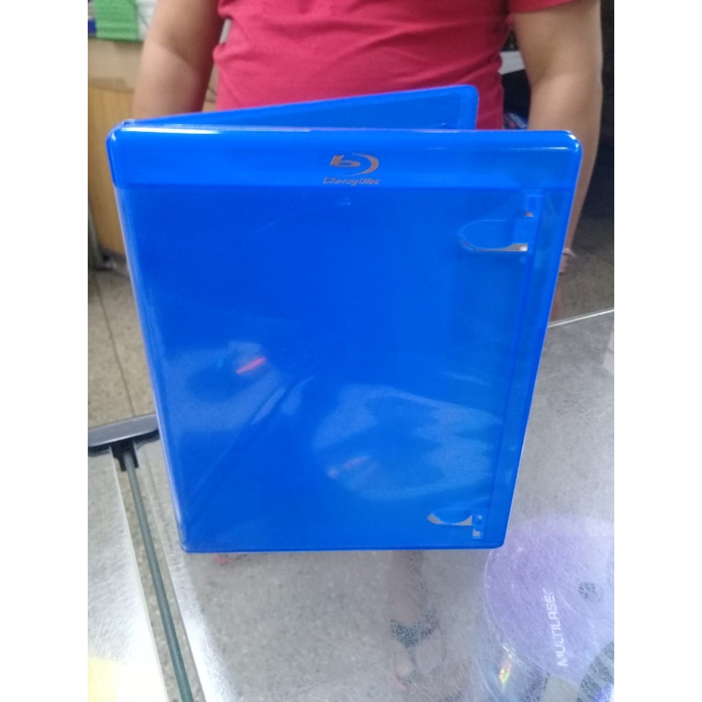 Estojo Capa Box Blu Ray Azul 4 Unidades