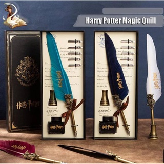 Harry Potter Academia Mágico Pena Pen Set Caixa De Presente Caneta Esculpida Água De Aniversário