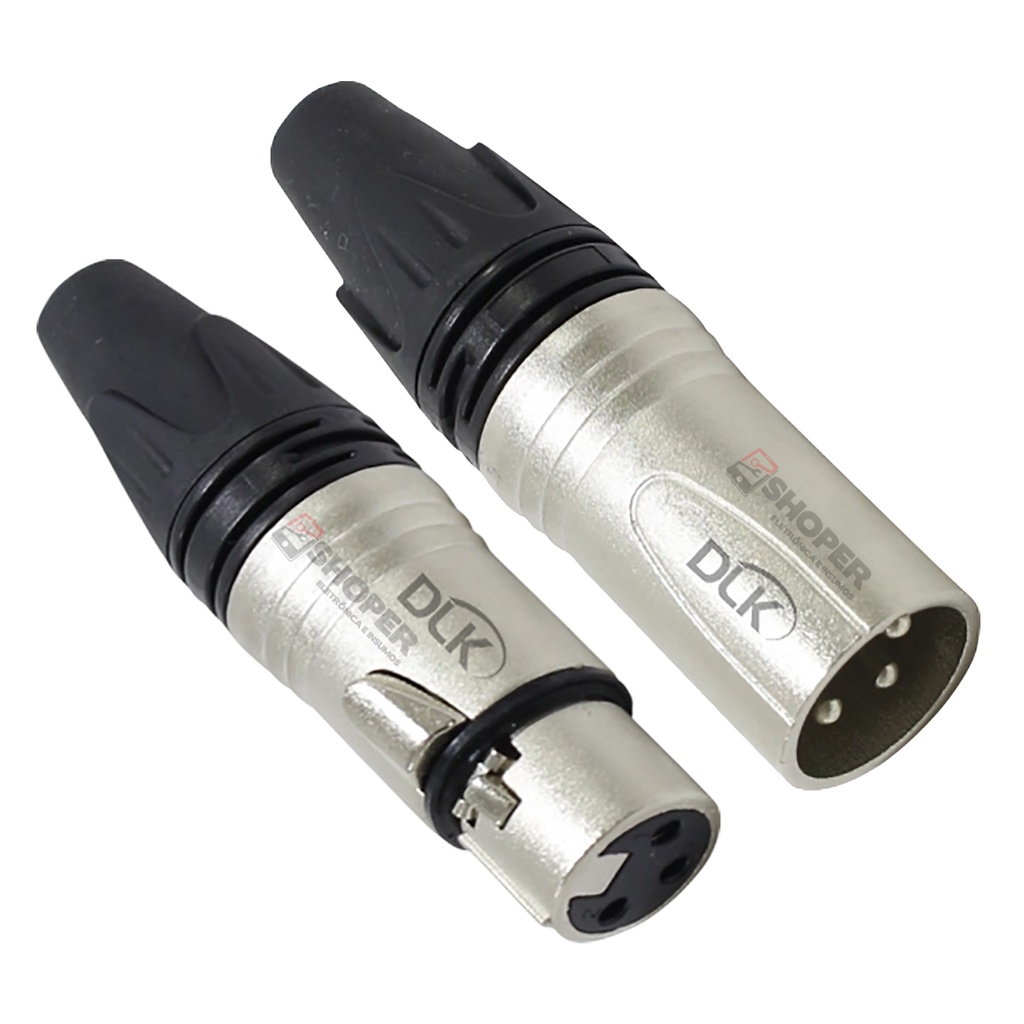 Kit Par Plug Conector XLR Macho e Fêmea Datalink - 2 pçs Conector ...