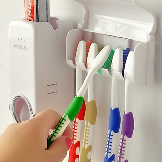 Aplicador de Crema Dental Dispensador de Pasta de Dientes con Soporte Escovas