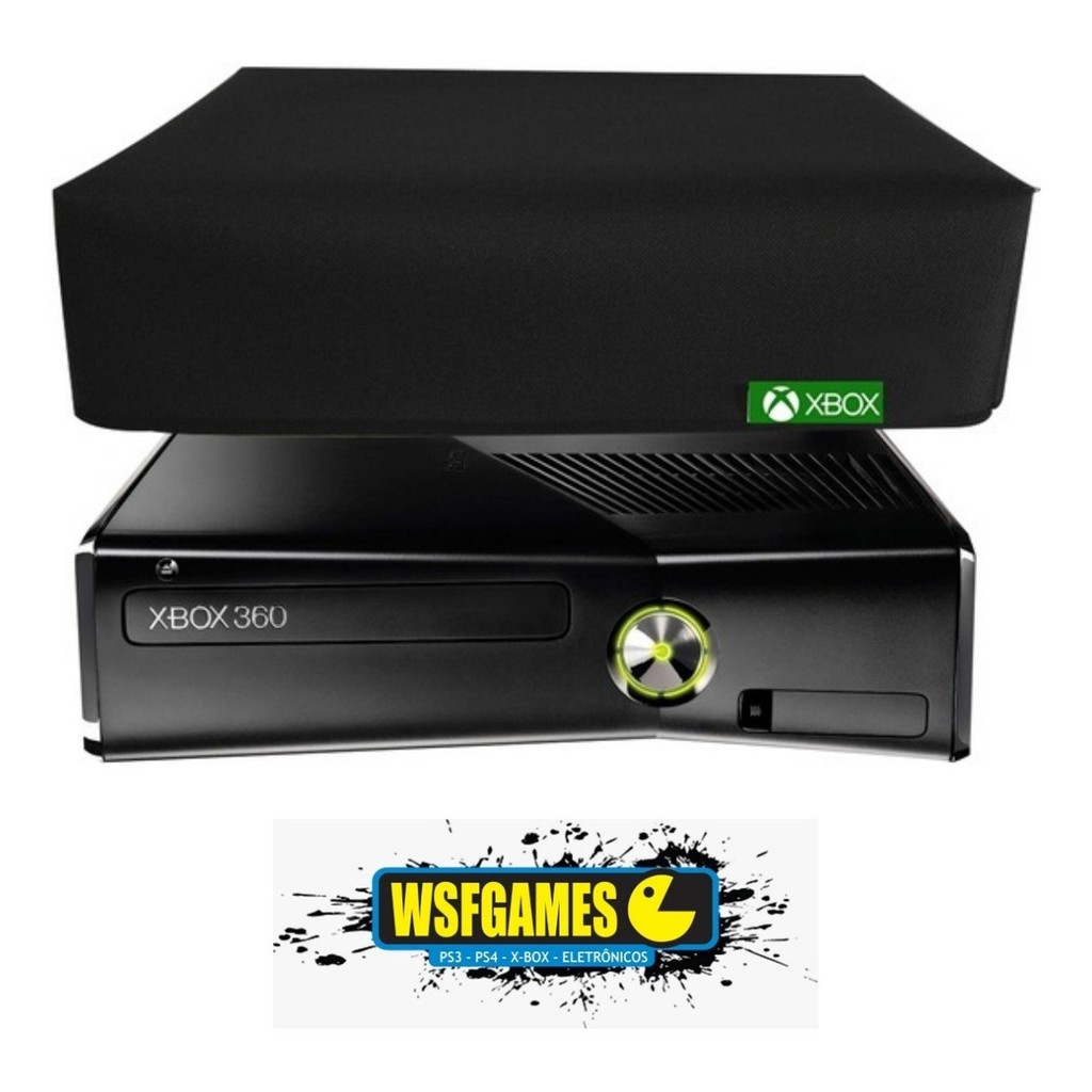 Capa De Xbox 360 Slim Antipoeira Protetora Console Case Skin + Brinde