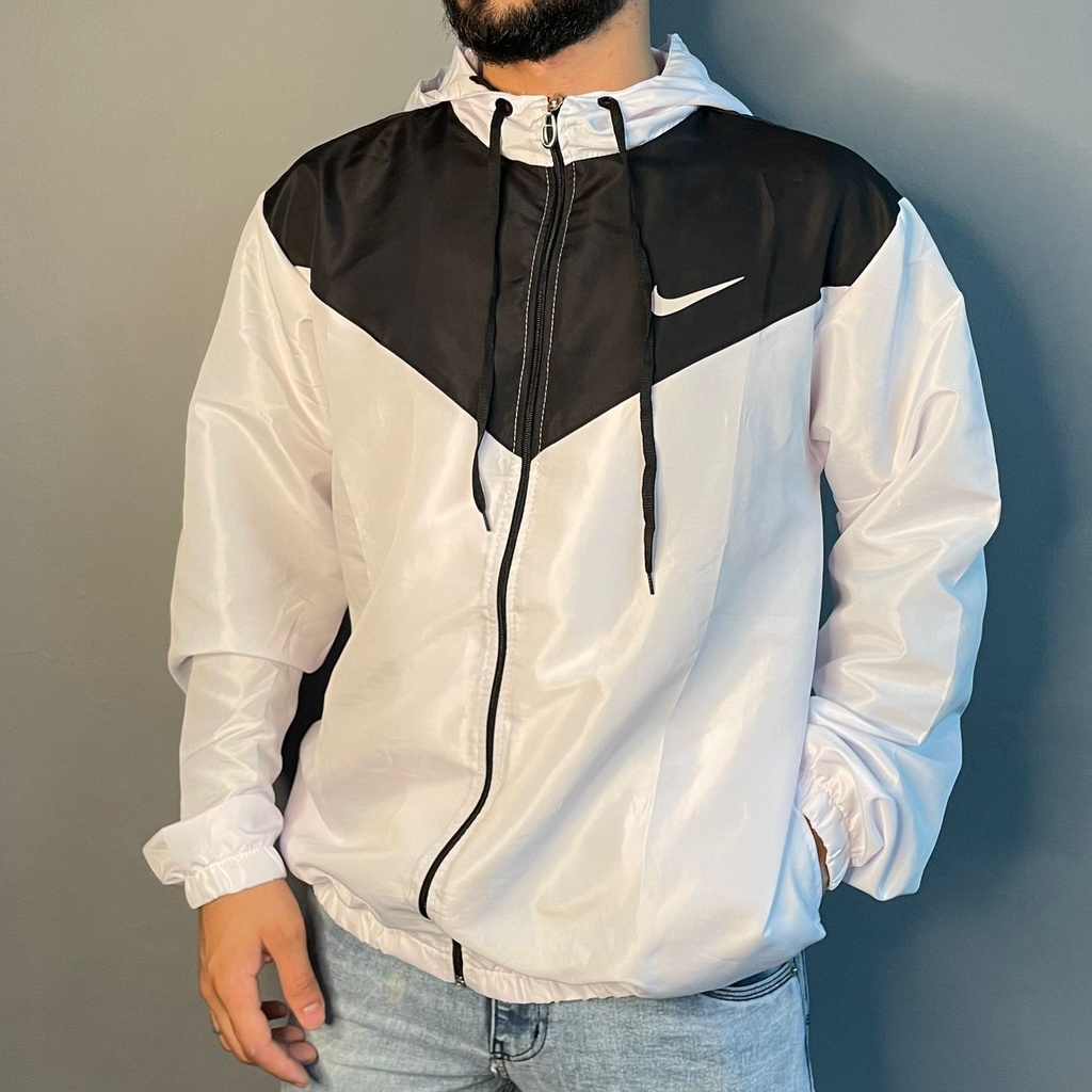 Corta vento nike preto e store branco masculino