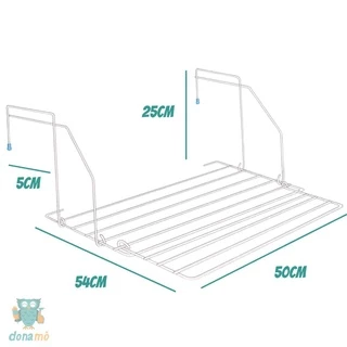 Varal Portátil Flick De Aço Porta Janela Box Branco Secalux