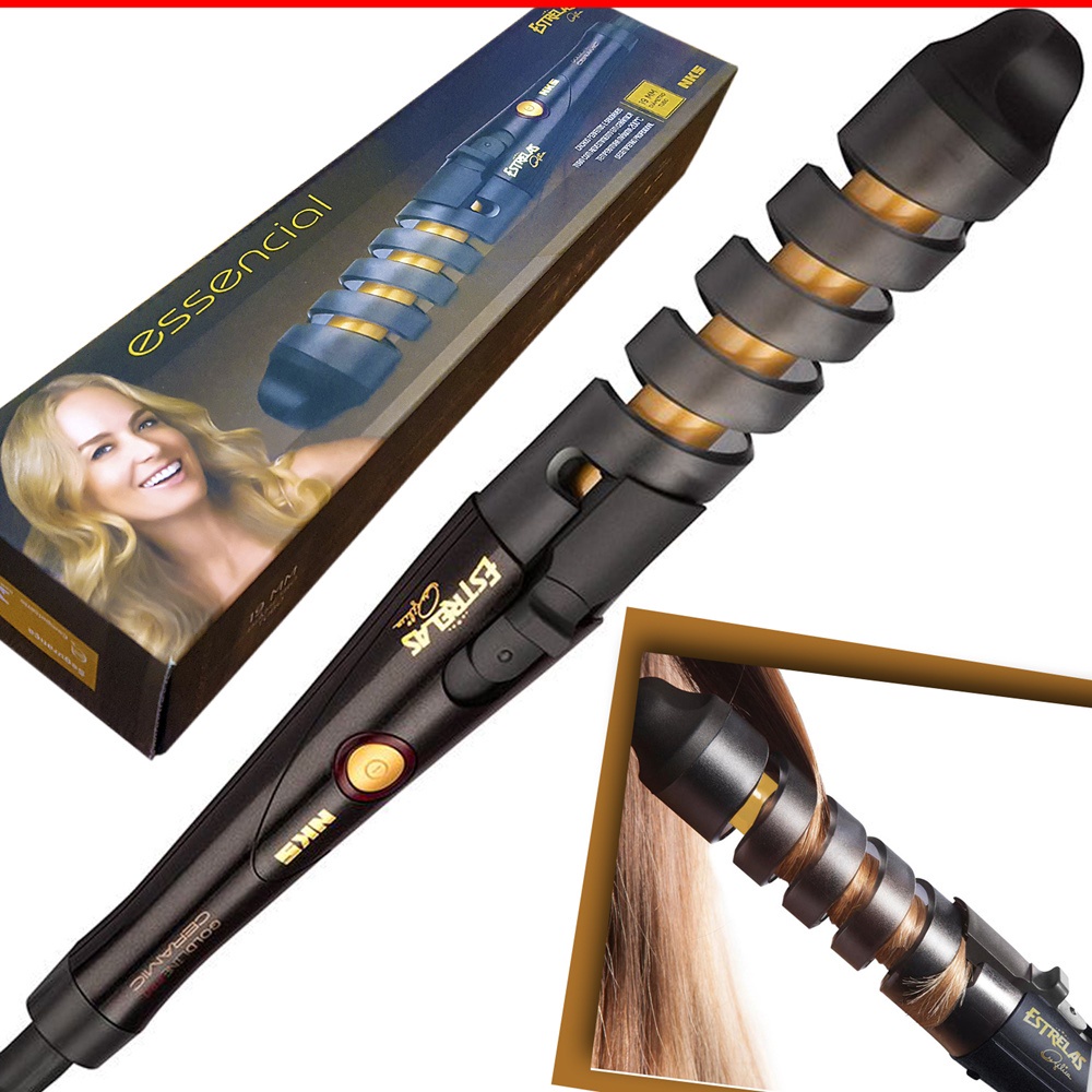 Modelador Cachos Escova Modeladora PL910 NKS ESTRELAS 19mm