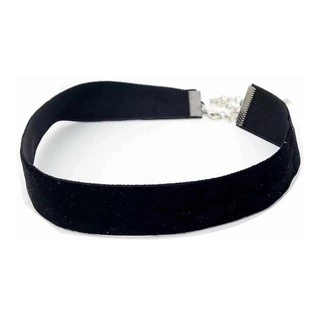 Colar Choker Gargantilha Preto Veludo 2,5cm medio