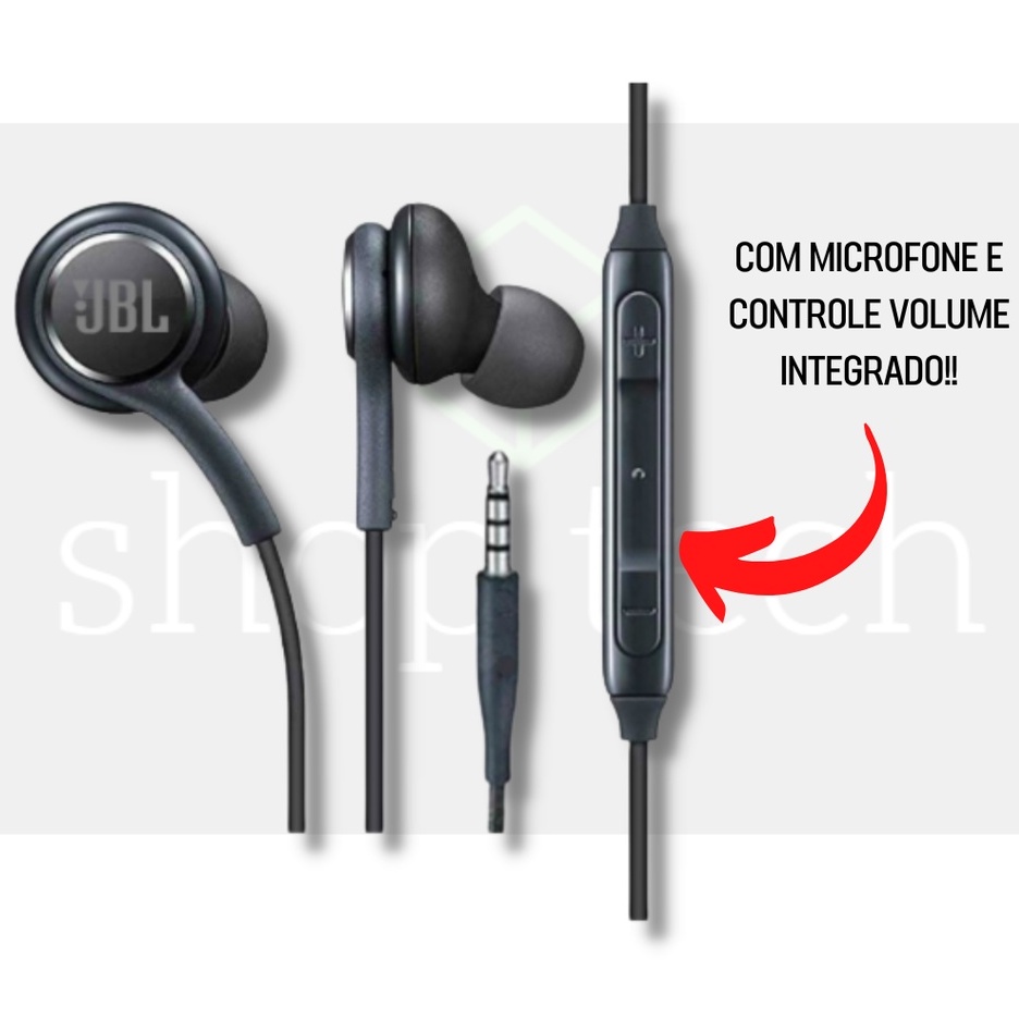 Fone de Ouvido JB-01 High Quality com Microfone Para Celular Universal Entrada P2 Envio Imediato