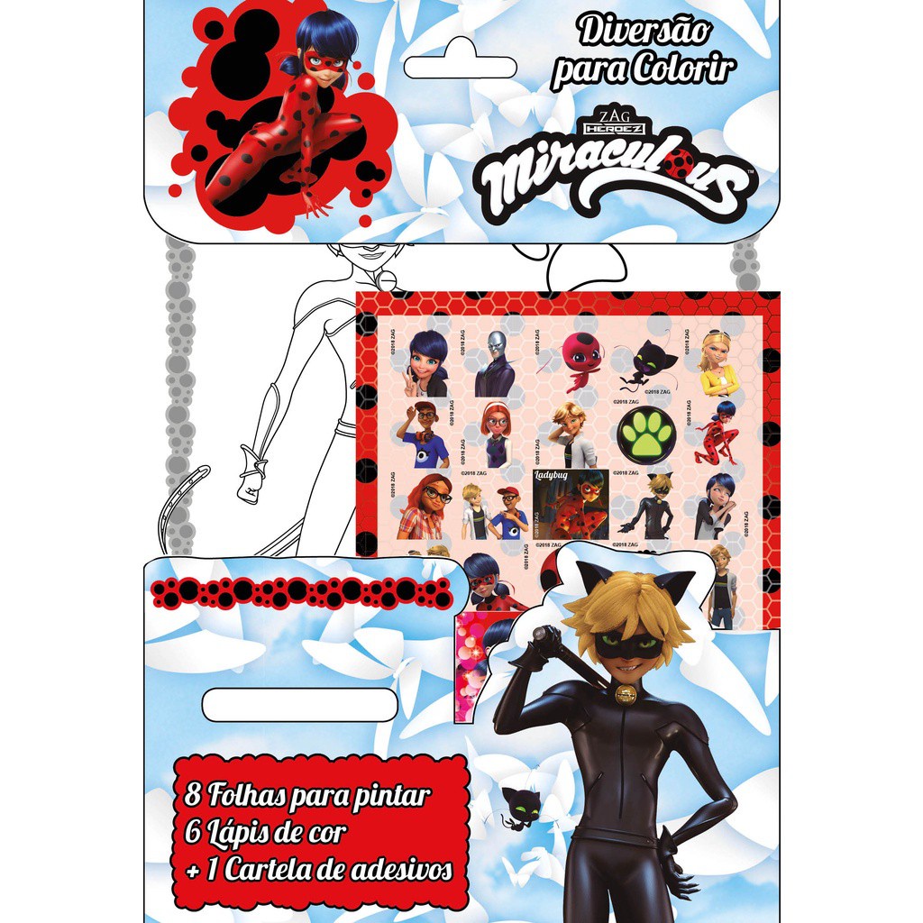 Kit ladybug miraculous adesivos + cadernos E lapis 2 em Promoção na  Americanas