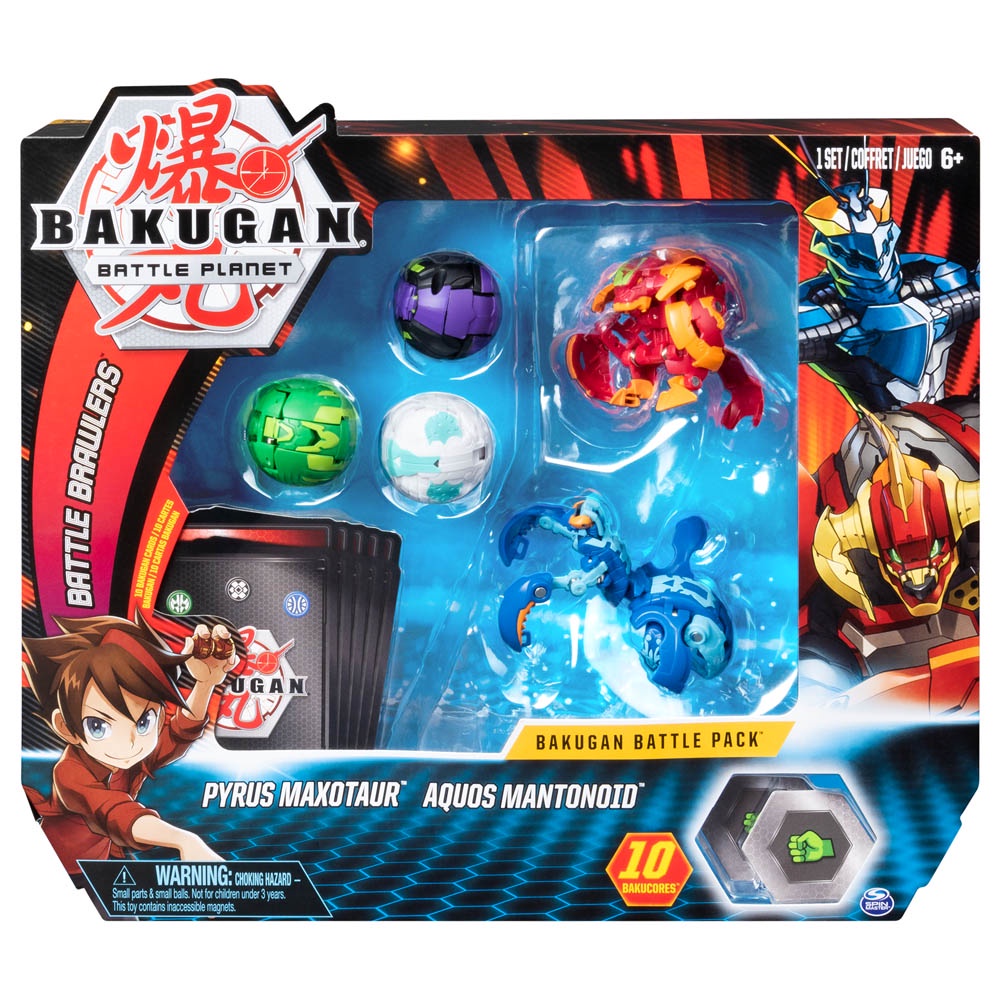 Bakugan - Batalha Bakugan - Pyrus Maxotaur & Aquos Mantonoid | Shopee ...