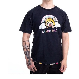 Camiseta Dupla Face Aggretsuko Kawaii Piticas