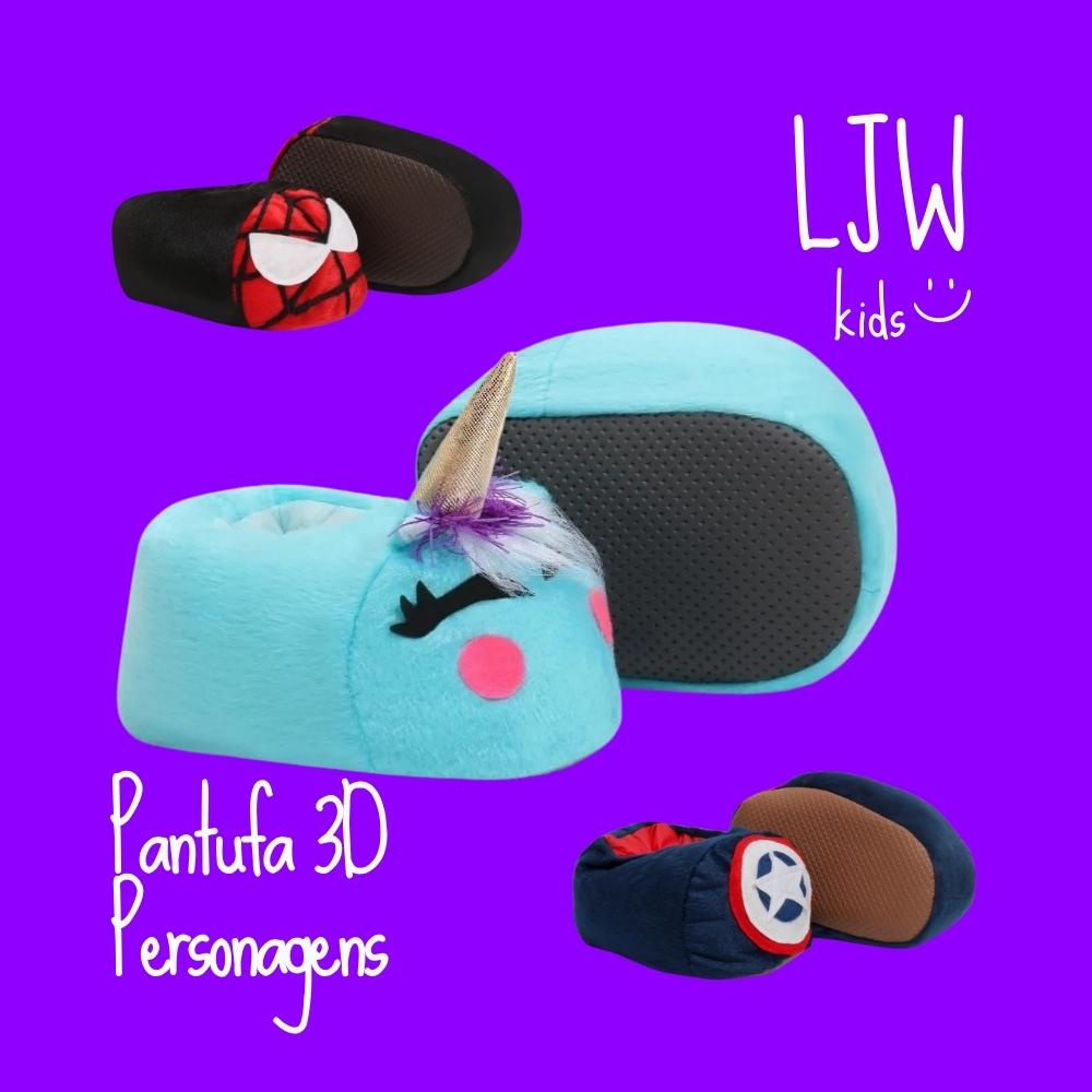 LOJWEB - Pantufa Infantil Diversos Modelo Sapatinho Divertido Criança