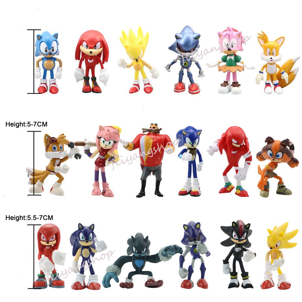 12Pcs Conjunto De Figuras Sonic O Ouriço Bonecos De Ação De Bolo Ornamentos  Brinquedos em Promoção na Shopee Brasil 2023