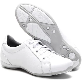 Tênis Feminino Branco Palmilha de Gel de Cadarço 227/01 Branco
